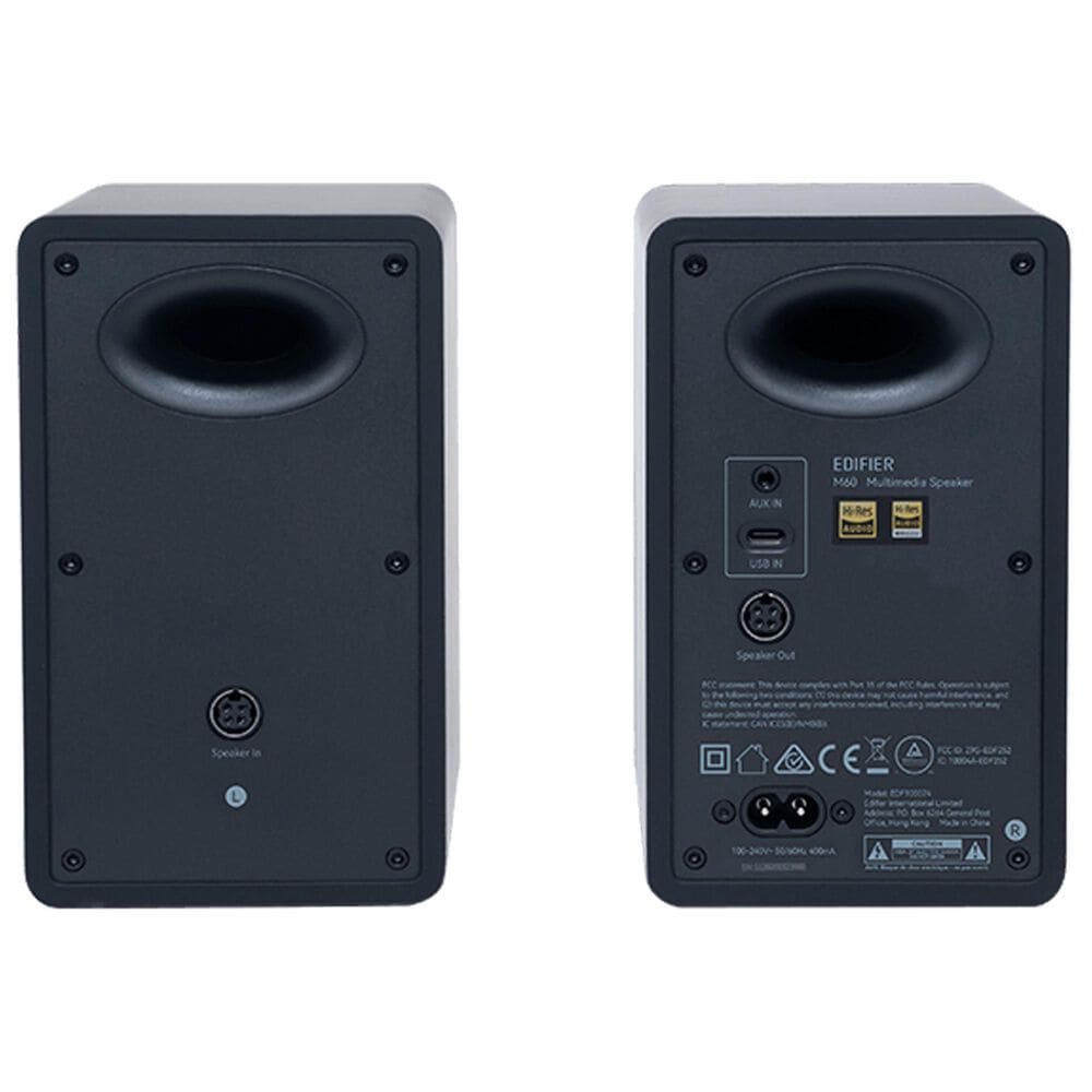 Edifier M60 2.0 Compact Desktop Bluetooth Speakers Pair in Black, , large