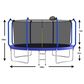 HOMLUX 14" Outdoor Trampoline with Basketball Hoop in Blue, , large