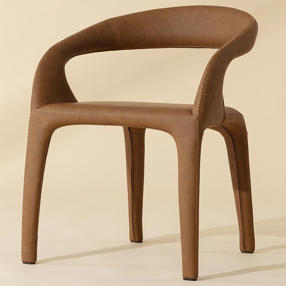 37B Atika Dining Arm Chair in Milliken Cognac, , large