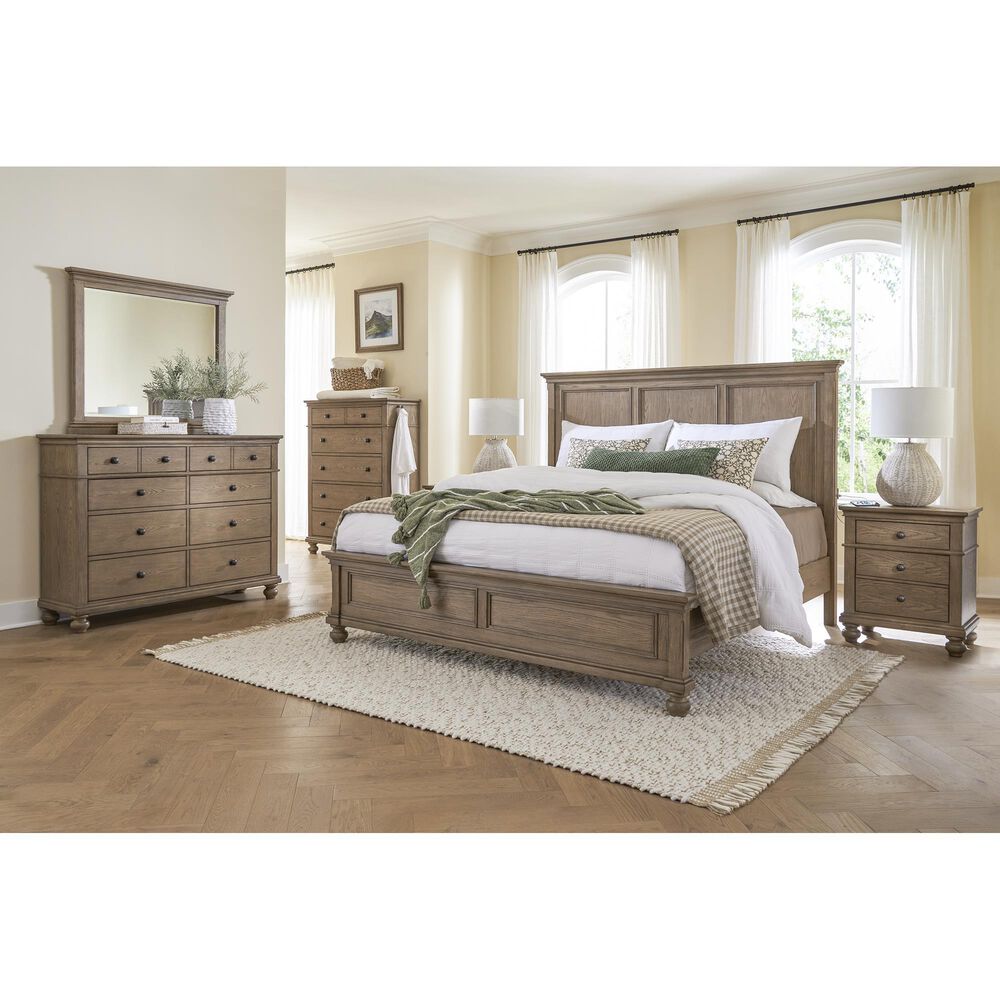 Riva Ridge Oxford Landscape Mirror in Tan, , large