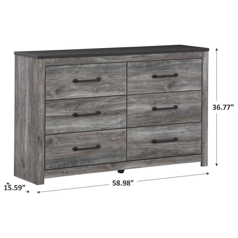 Ashley Bronyan 6-Drawer Dresser in Dark Gray, , large