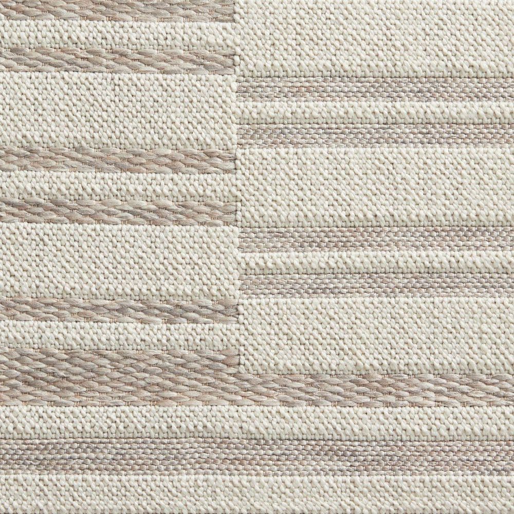 Amber Lewis x Loloi Malibu MAB-03 5&#39;1&quot; x 7&#39;7&quot; Ivory and Dove Indoor/Outdoor Area Rug, , large