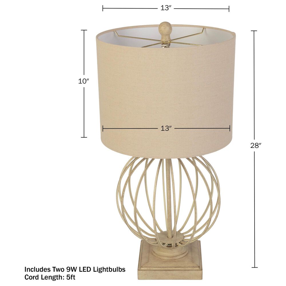 Timberlake 28" Modern Table Lamp with USB Charging Ports and LED Bulbs in Sand (Set of 2), , large