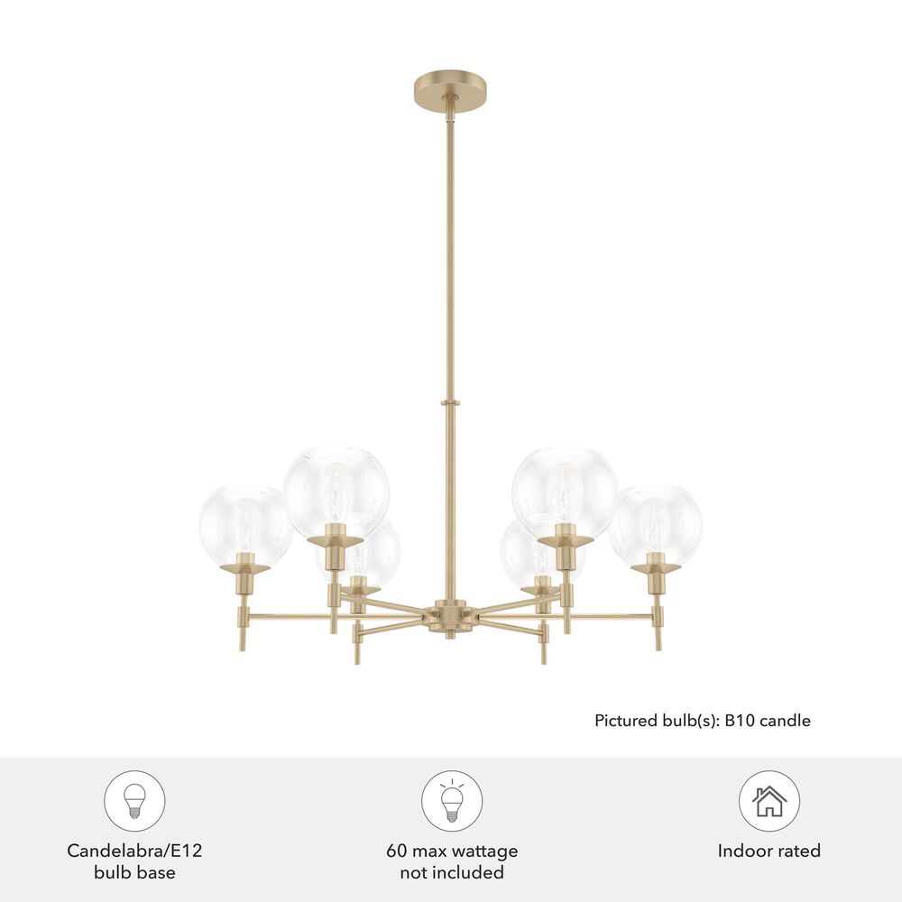 Hunter Xidane 6-Light Chandelier in Alturas Gold, , large