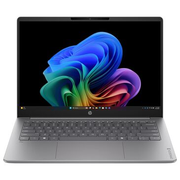 HP OmniBook 3 14" Next Gen AI Laptop | Snapdragon X X1-26-100 - 16GB RAM - Qualcomm Adreno GPU Graphics - 256GB SSD in Silver, , large