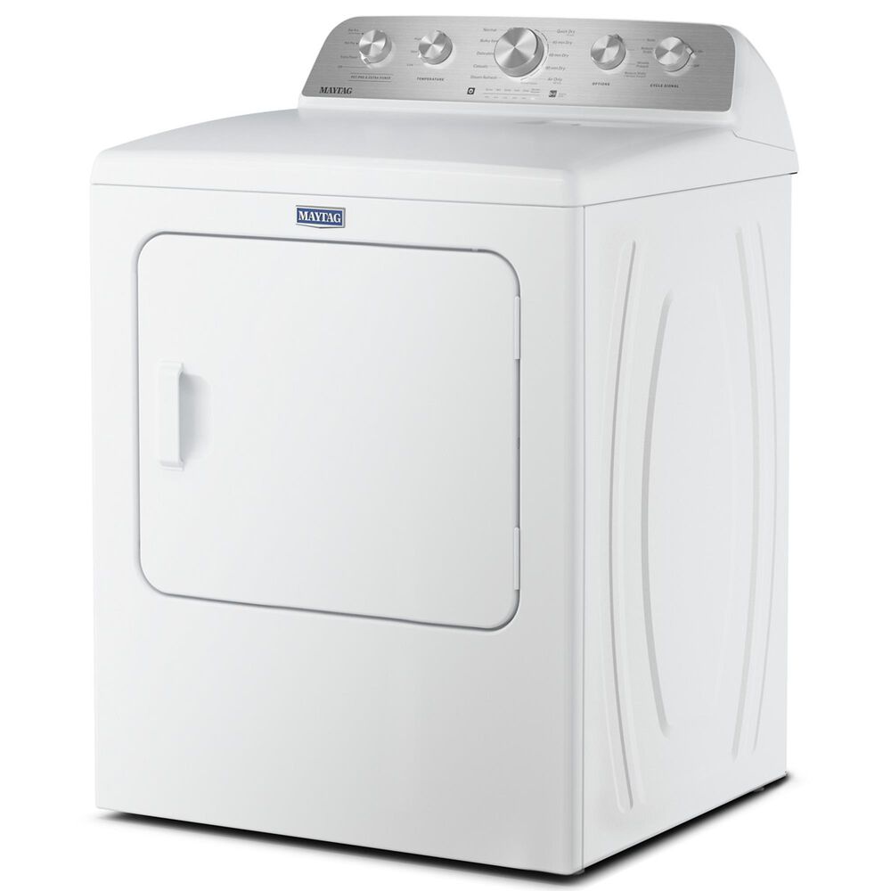 Maytag 4.7 Cu. Ft. Pet Pro Top Load Washer and 7.0 Cu. Ft. Gas Dryer Laundry Pair in White, , large