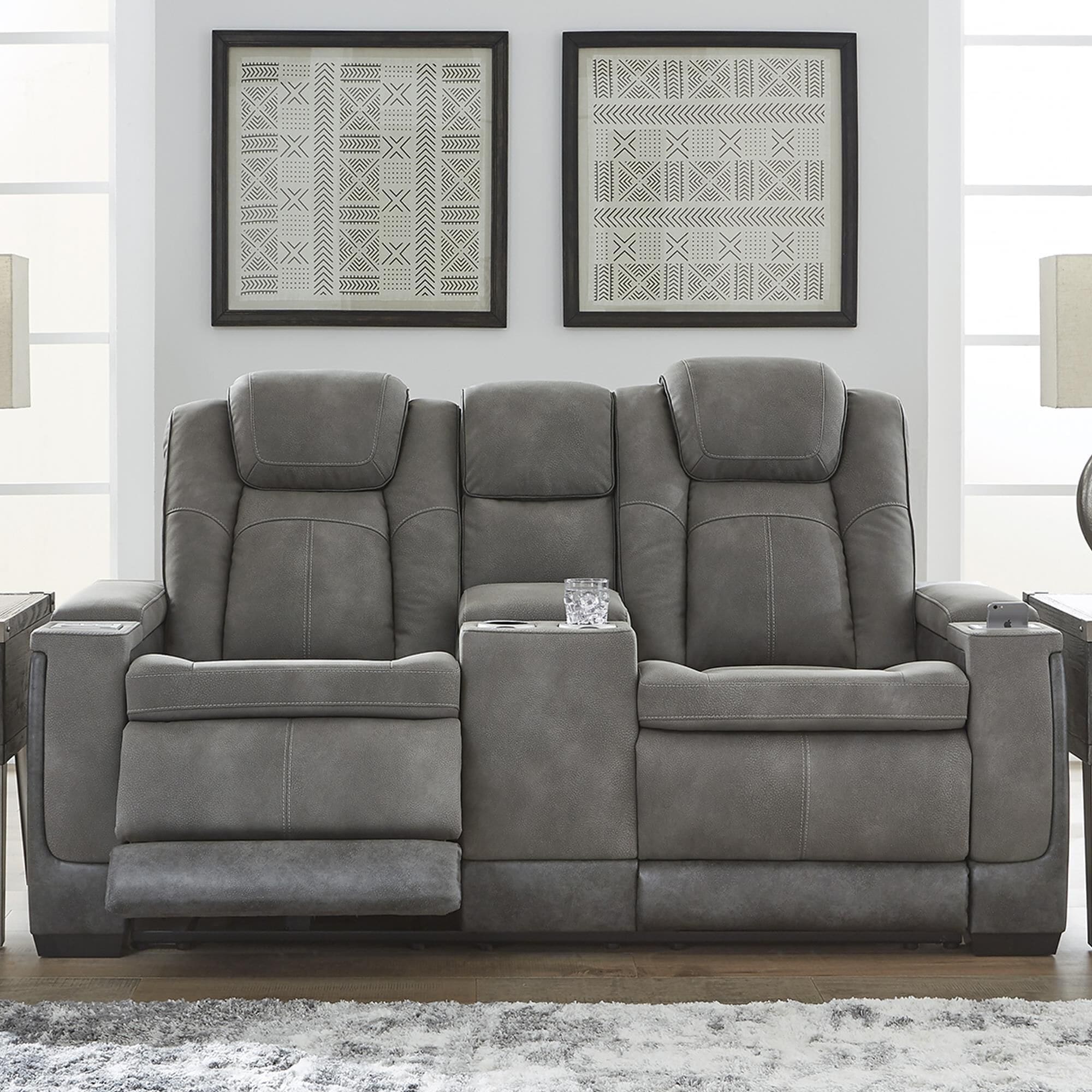 Nebraska furniture mart reclining clearance loveseat