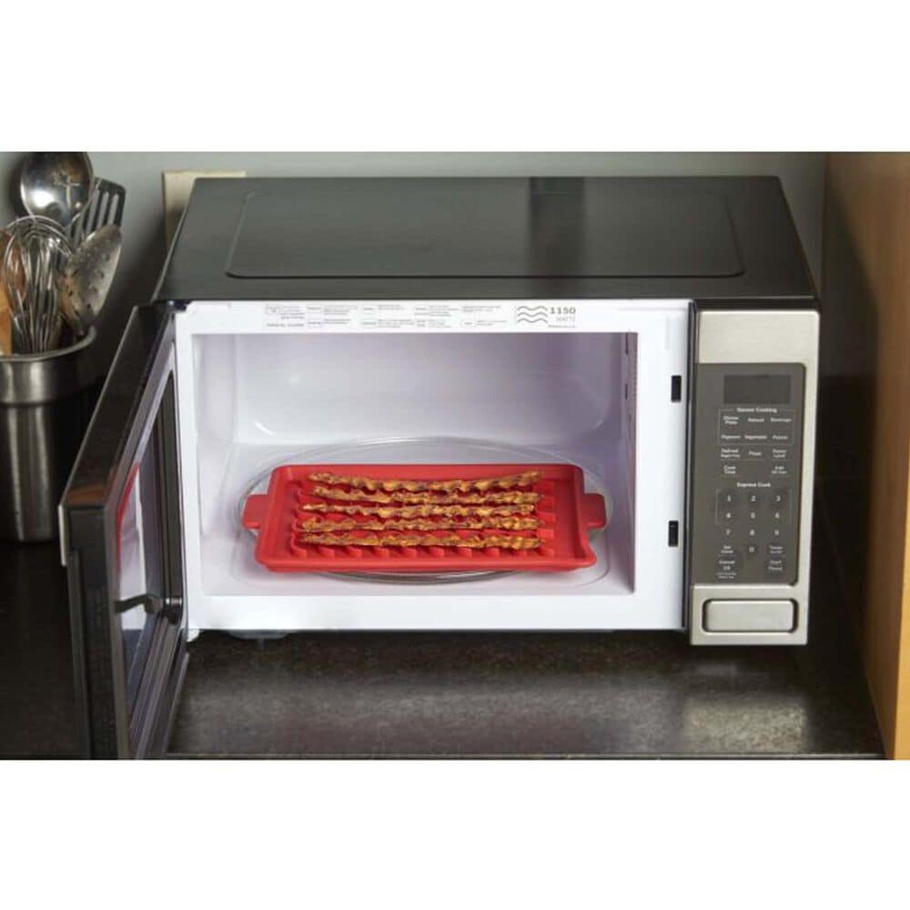 Talisman Designs Microwave Bacon Tray in Dark Red, , large