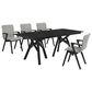 Blue River Cortina and Varde 5-Piece Rectangle Dining Set in Black, , large