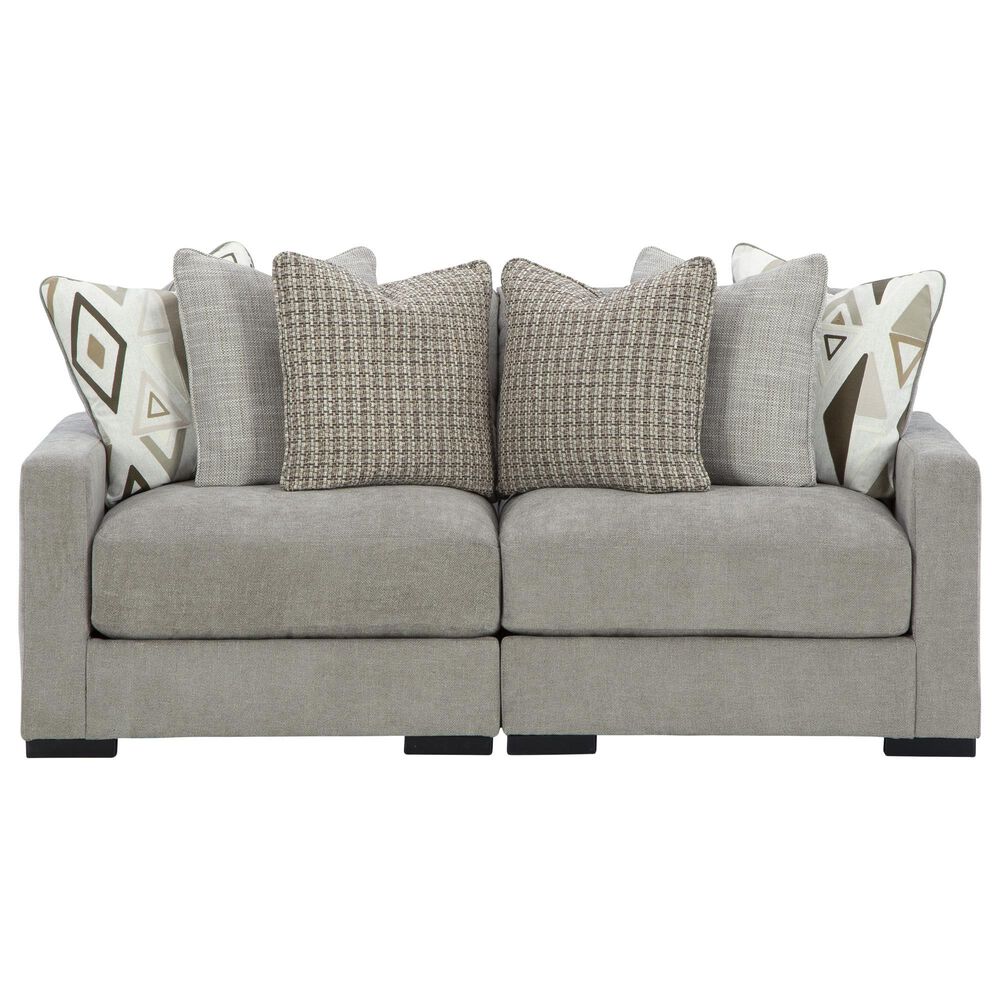 Ashley Aslan Court 2-Piece Symmetrical Sectional Loveseat in Flax, , large