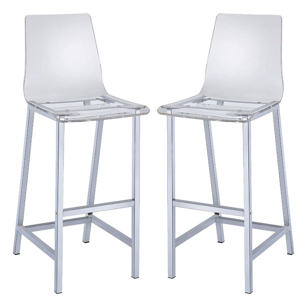 Pacific Landing 30" Bar Height Stool in Chrome - Set of 2, , large