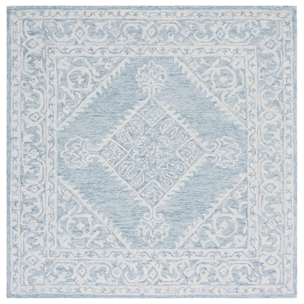 Safavieh Micro-Loop 5" Square Grey Area Rug, , large