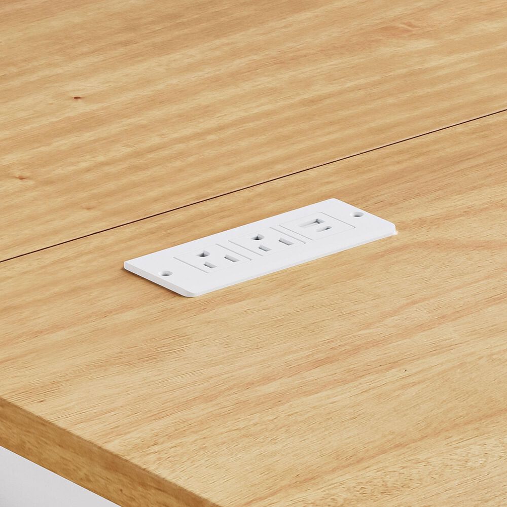 HOMLUX 56" Kitchen Island with Drop Leaf in White, , large