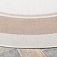 Safavieh Martha Stewart Cyprus Chevron 6"7" Round Ivory and Beige Area Rug, , large