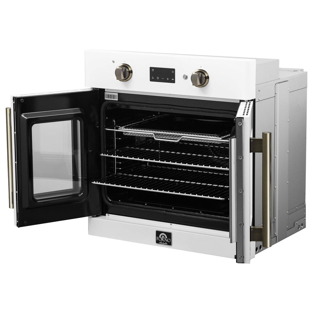 Forno Asti 30" Single Electric Wall Oven with French Door in White, , large