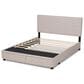 Baxton Studio Netti Queen Storage Bed with Beige Upholstered in Black, , large