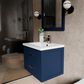 Lexora Home Castor 24" Single Bathroom Vanity in Blue with White Acrylic Top and Rectangular Sink, , large