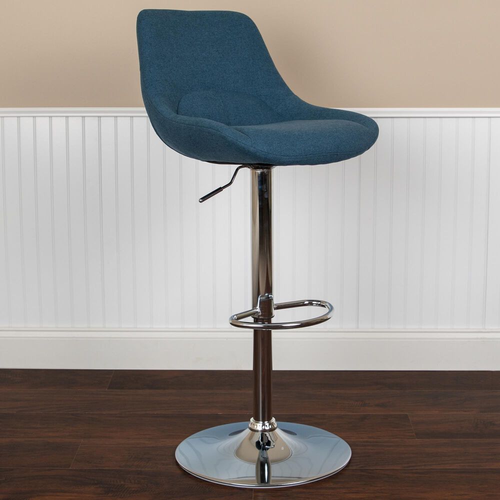 Flash Furniture Adjustable Barstool in Blue, , large