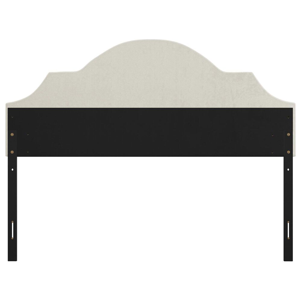 Richlands Furniture Cynthia Upholstered Full/Queen Adjustable Headboard in Cream, , large