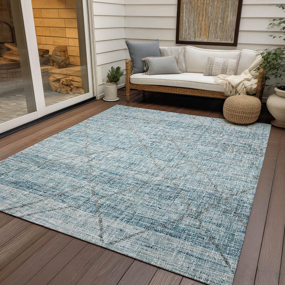 Dalyn Rug Company Portico PO1 Teal 8&#39; x 10&#39; Area Rug, , large