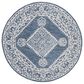 Safavieh Micro-Loop MLP605M 5" Round Blue and Ivory Area Rug, , large