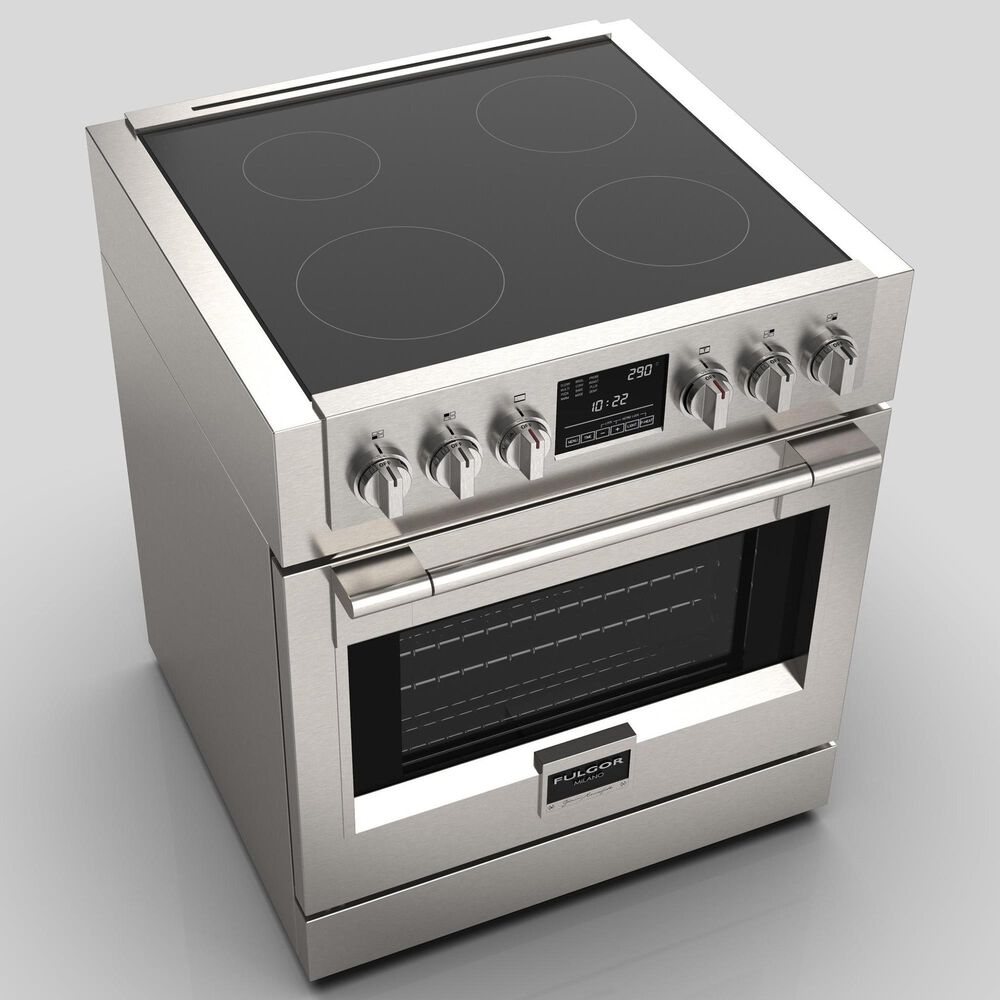 Fulgor Milano Sofia 4.1 Cu. Ft. 30&quot; Professional Induction Electric Range in Stainless Steel, , large