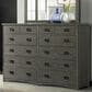 Hawthorne Furniture Oak Park 12 Drawer Dresser in Pewter, , large