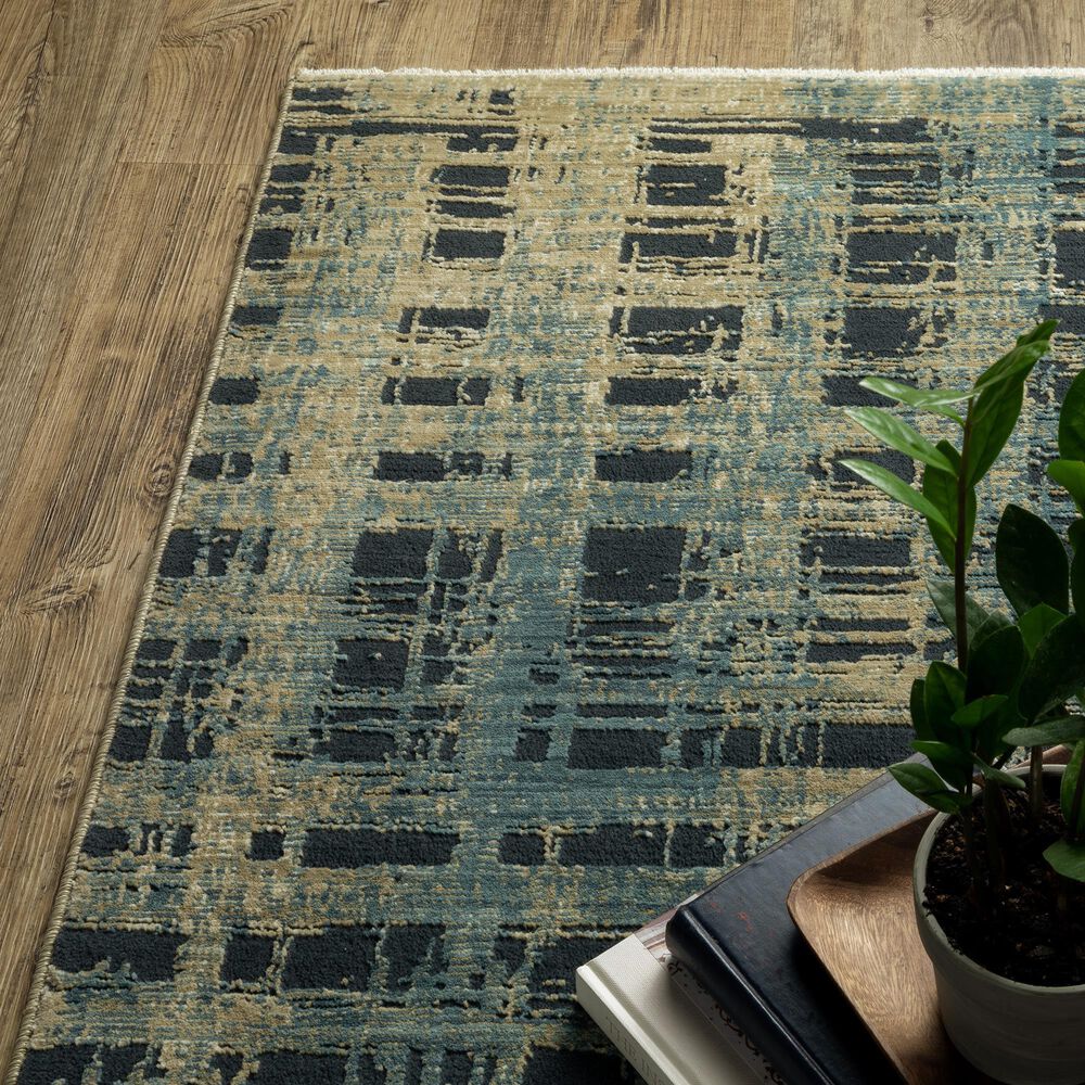 Oriental Weavers Reed RE07B 9&#39;10&quot; x 12&#39;10&quot; Beige and Blue Area Rug, , large