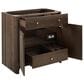 James Martin Vanities Gracyn 36" Single Bathroom Vanity in Sable with 3 cm Victorian Silver Quartz Top and Rectangular Sink, , large