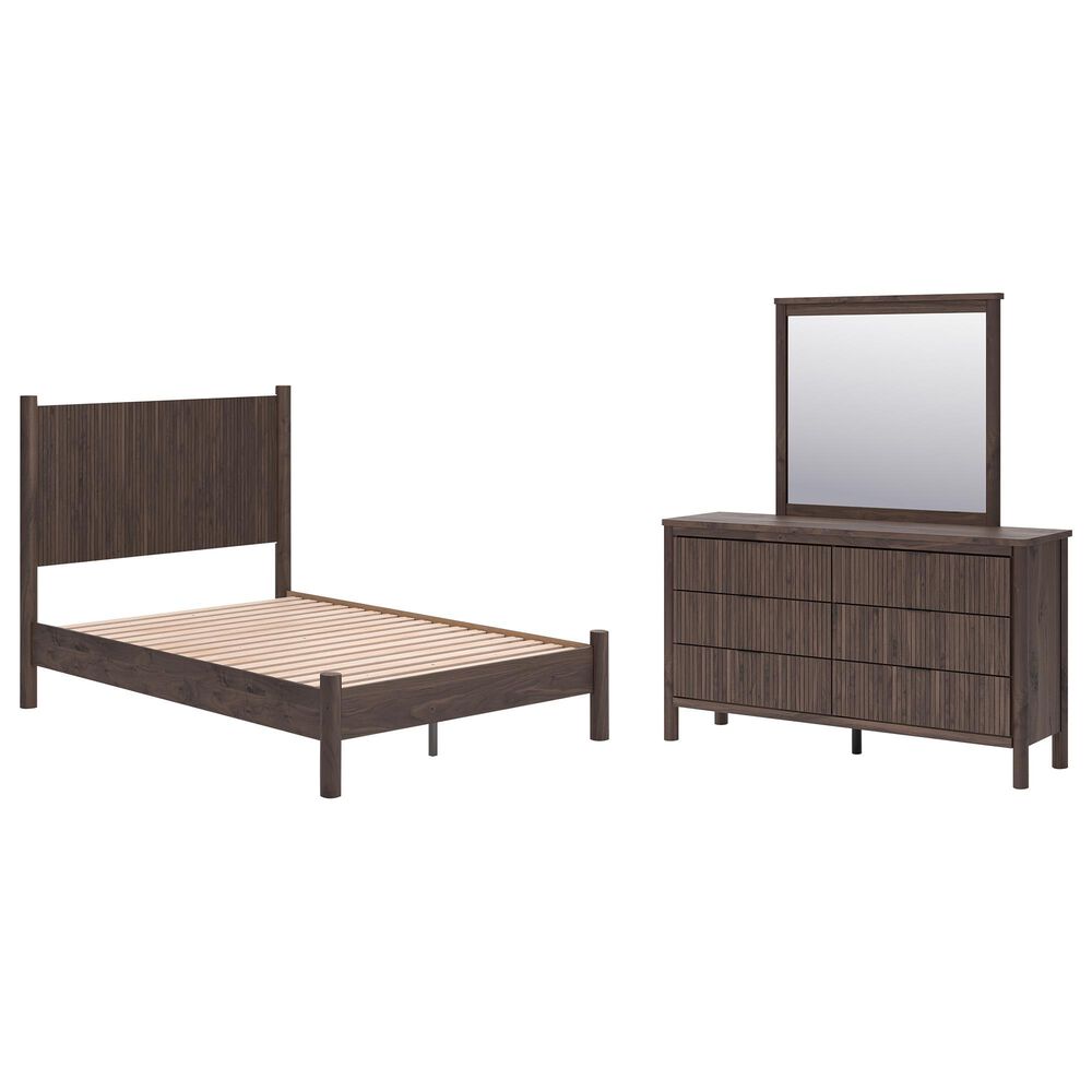 Ashley Pamytta 3-Piece Full Panel Platform Bedroom Set in Rich Brown, , large