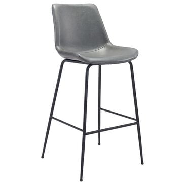 Zuo Modern Byron Barstool in Gray, , large