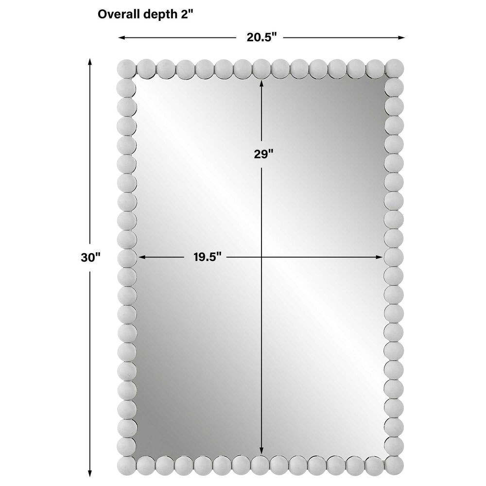 Uttermost Serna Vanity Mirror in Matte White, , large