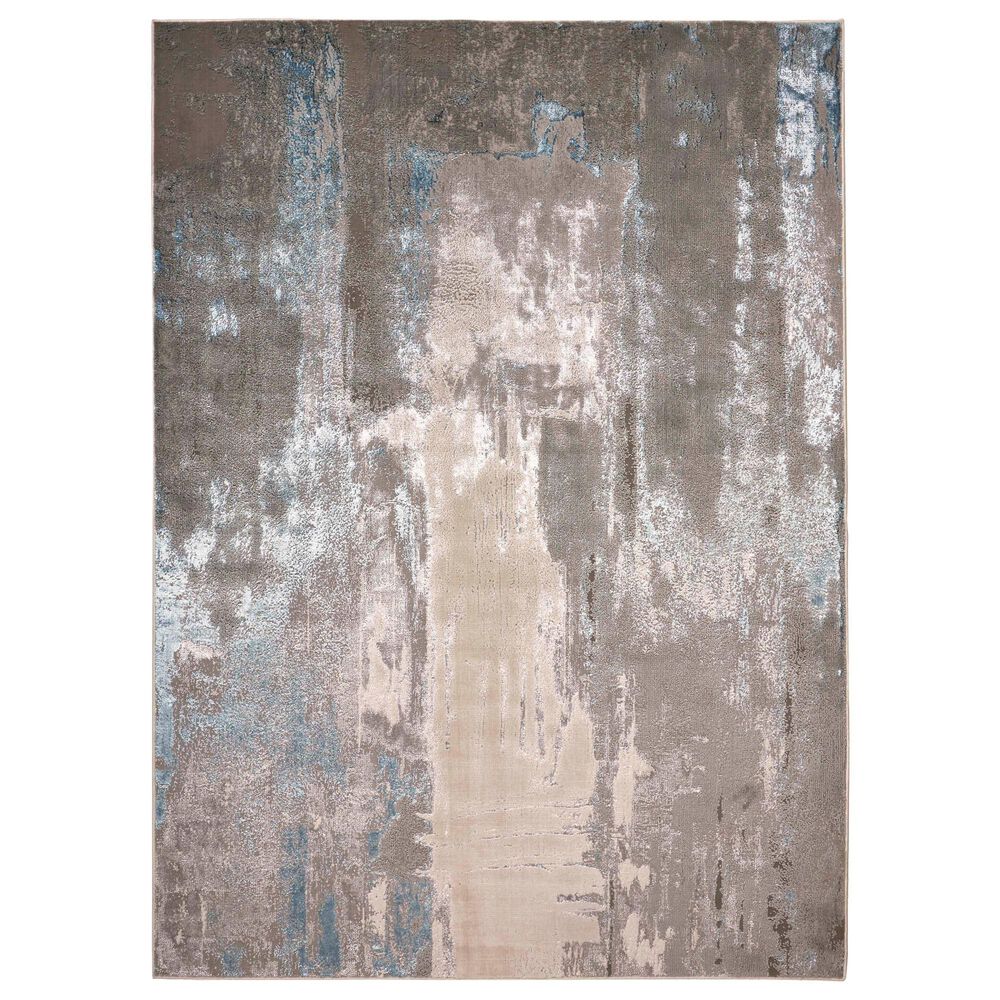 Feizy Azure 8" x 10" Beige and Blue Area Rug, , large