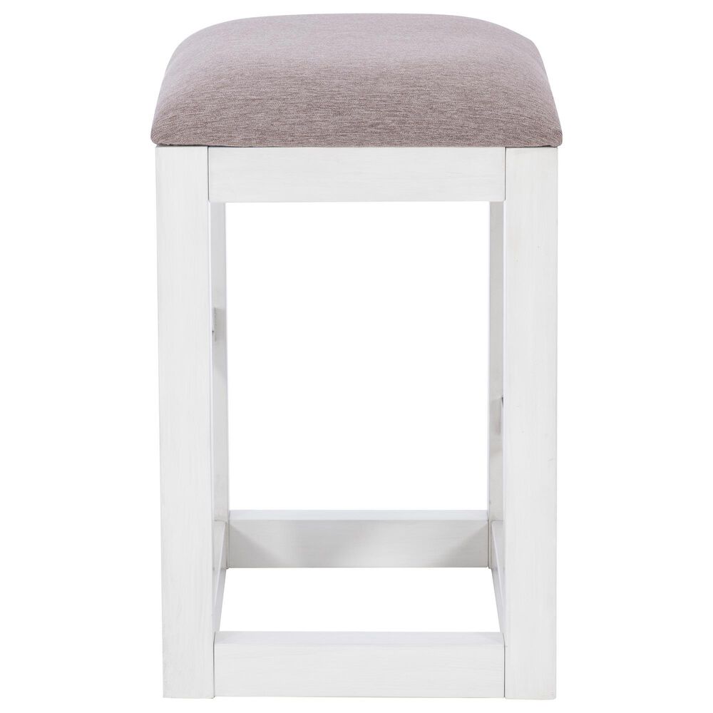 Linon Home Decor Westlee 5-Piece Rectangular Nesting Consoles and Stool Set in White and Light Brown, , large