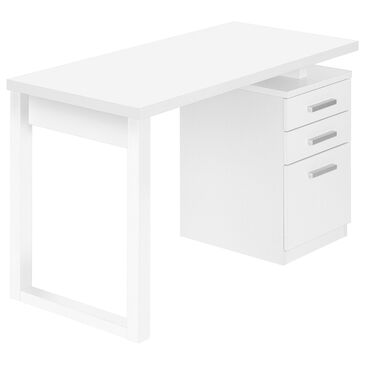 Monarch Specialties 3-Drawer Computer Desk in White, , large
