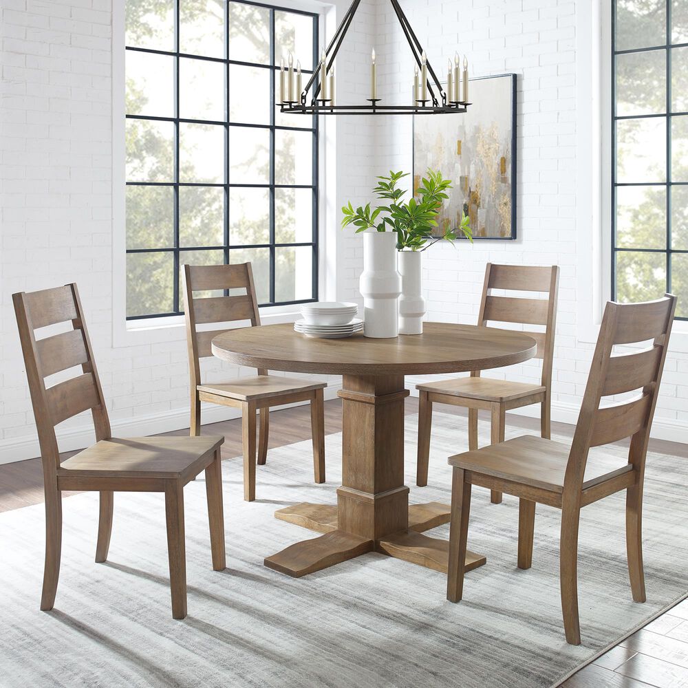 Crosley Furniture Joanna 5-Piece Dining Set in Rustic Brown, , large