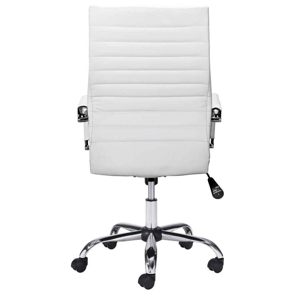 Zuo Modern Primero Office Chair in Black and Silver, , large