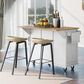 HOMLUX 53" Kitchen Island with Drop-Leaf in White, , large