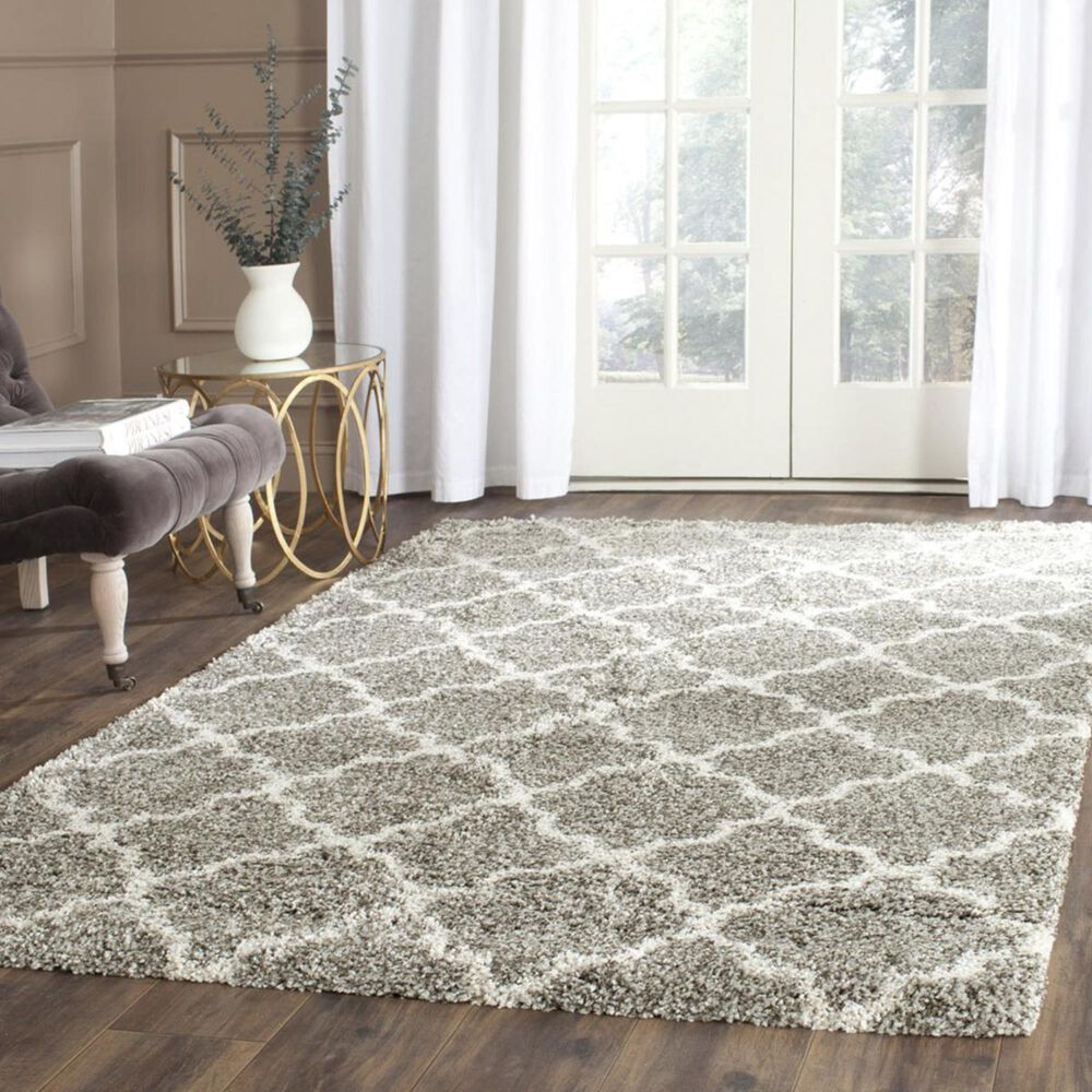Safavieh Hudson Shag SGH282B-6 6&#39; x 9&#39; Grey/Ivory Area Rug, , large