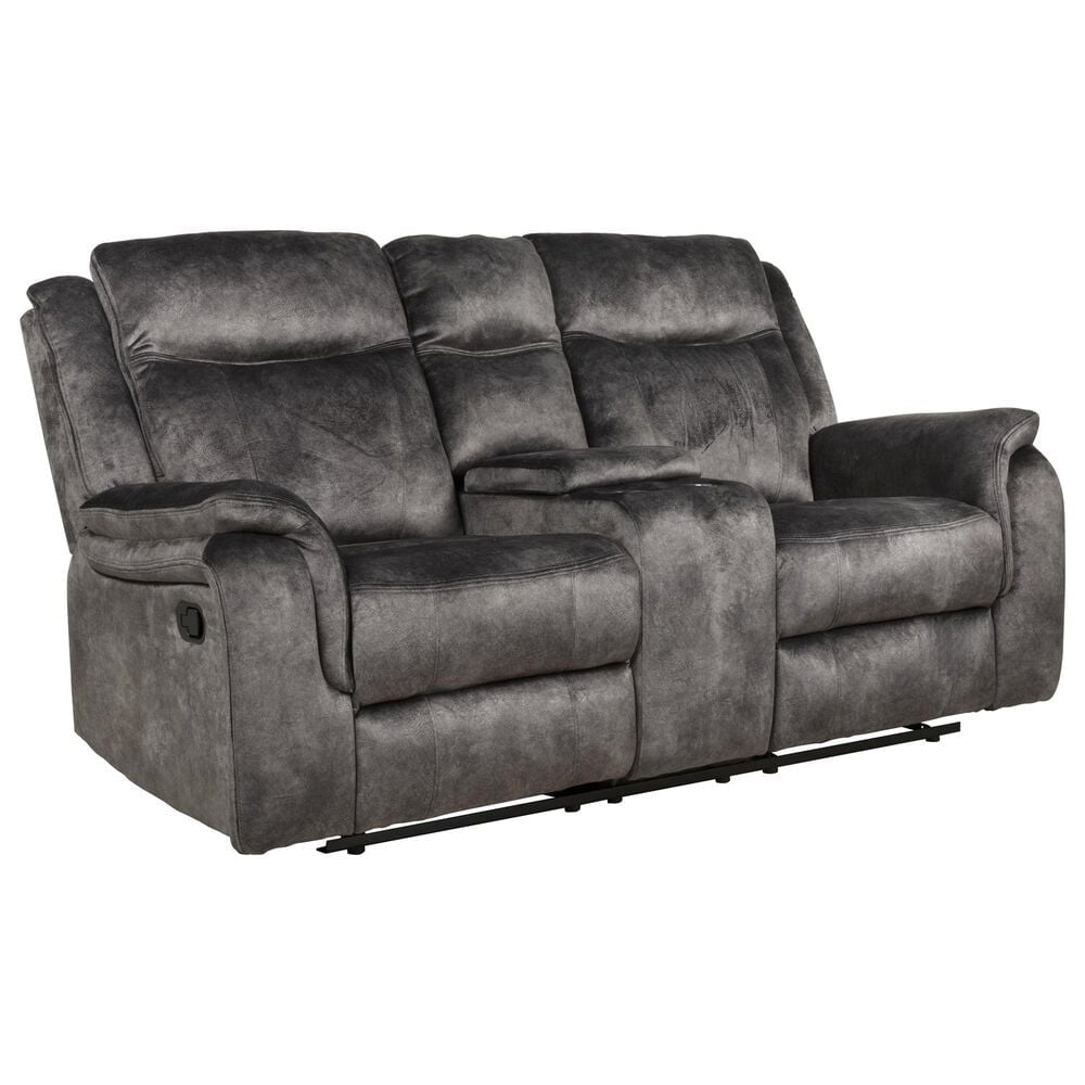 New Heritage Design Park City Manual Reclining Loveseat in Slate, , large