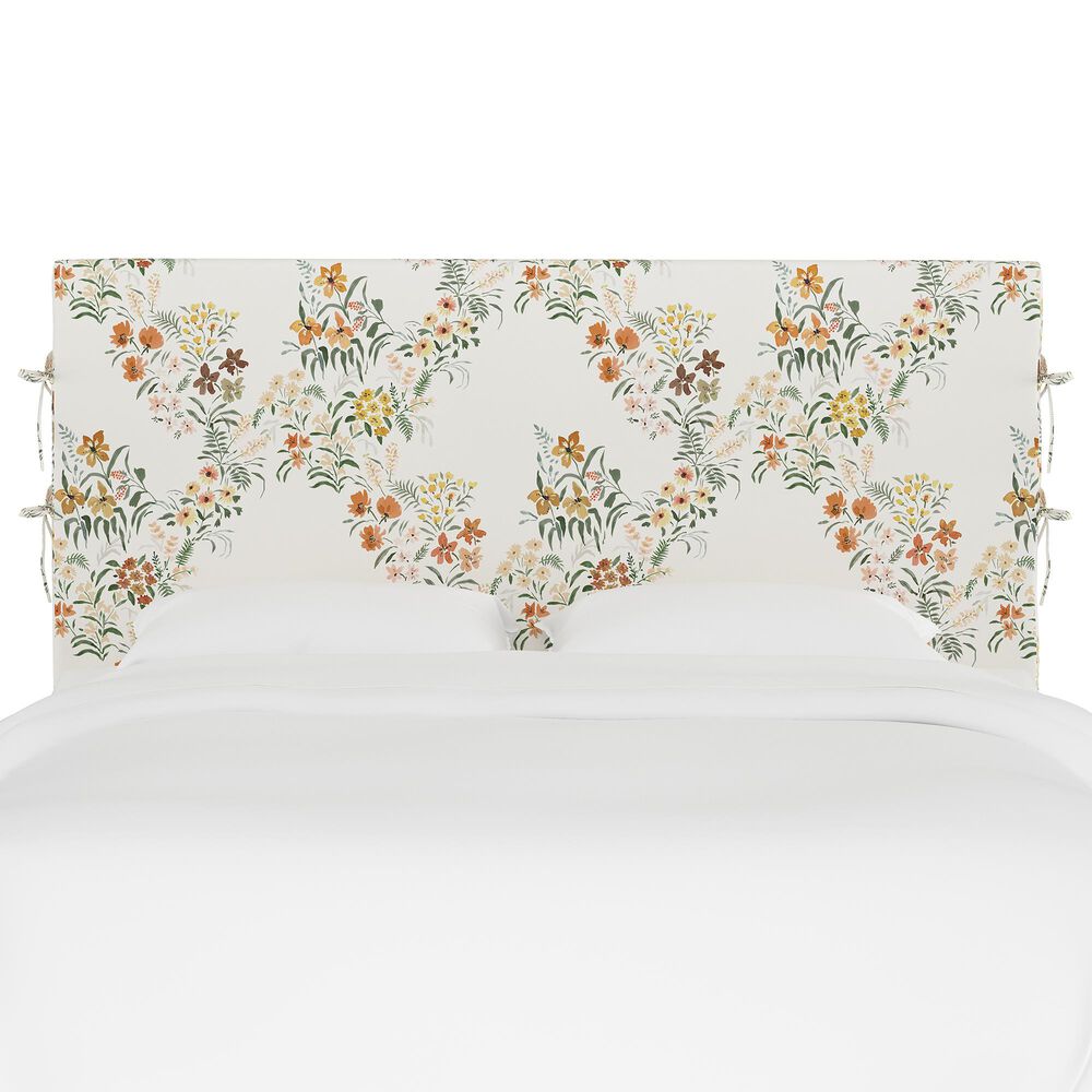 Skyline Furniture Twin Slipcover Headboard in Lucinda Floral Harvest, , large