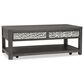 Furniture of America Piez Coffee Table in Ash Gray and Stainless Steel, , large