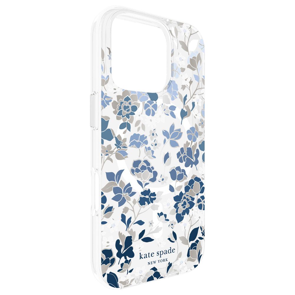 Kate Spade Protective MagSafe Case for Apple iPhone 16 Pro in Flowerbed Blue, , large