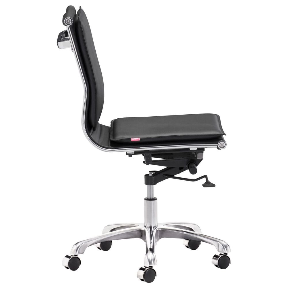 Zuo Modern Lider Plus Office Chair in Black and Silver, , large