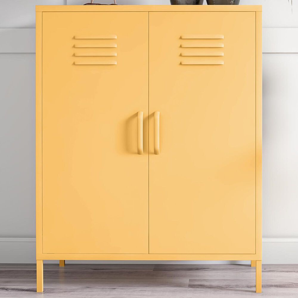 Novogratz Cache 2-Door Storage Cabinet in Yellow, , large