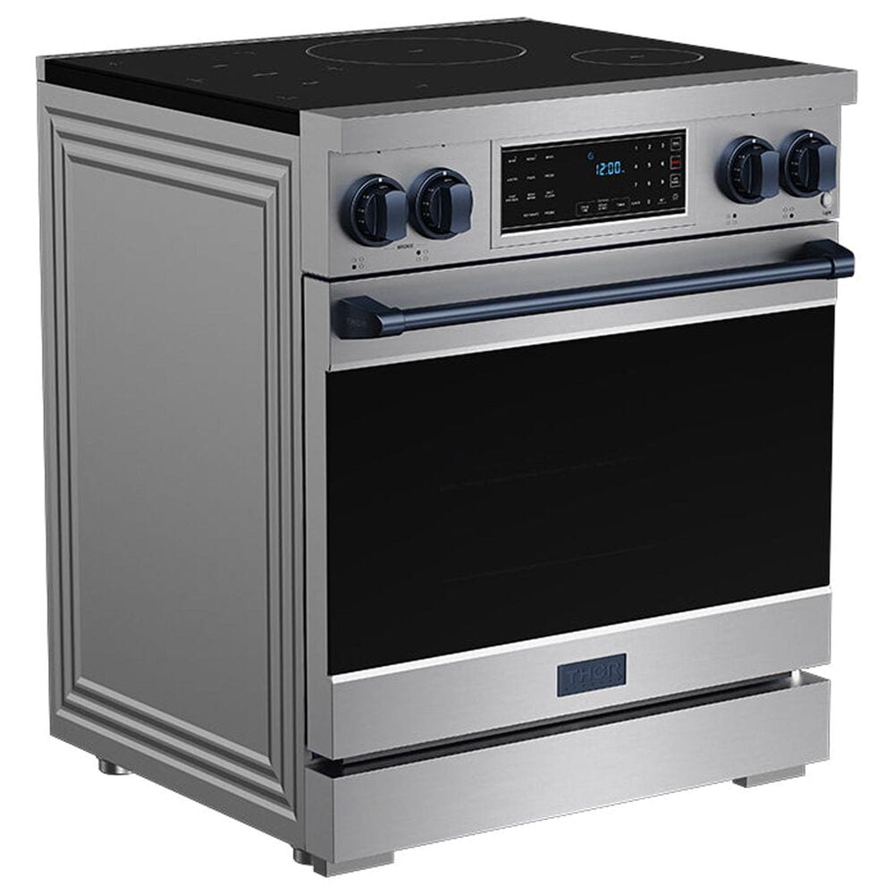 Thor Kitchen Gordon Ramsay 4.8 Cu. Ft. Professional Induction Range with Blue Color Kit Assembly in Stainless Steel, , large