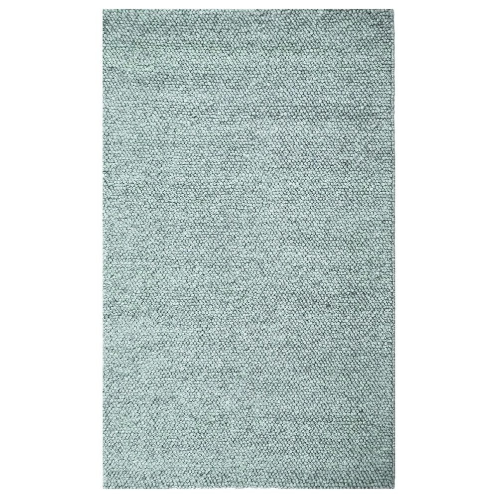 Kas Oriental Rugs Pave Cornerstone 5" x 7"6" Ivory and Blue Area Rug, , large
