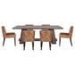 Home Trends & Design Timbers Barrel and Buddy 7-Piece Rectangular Dining Set in Dark Vinegar and Matte Brown, , large