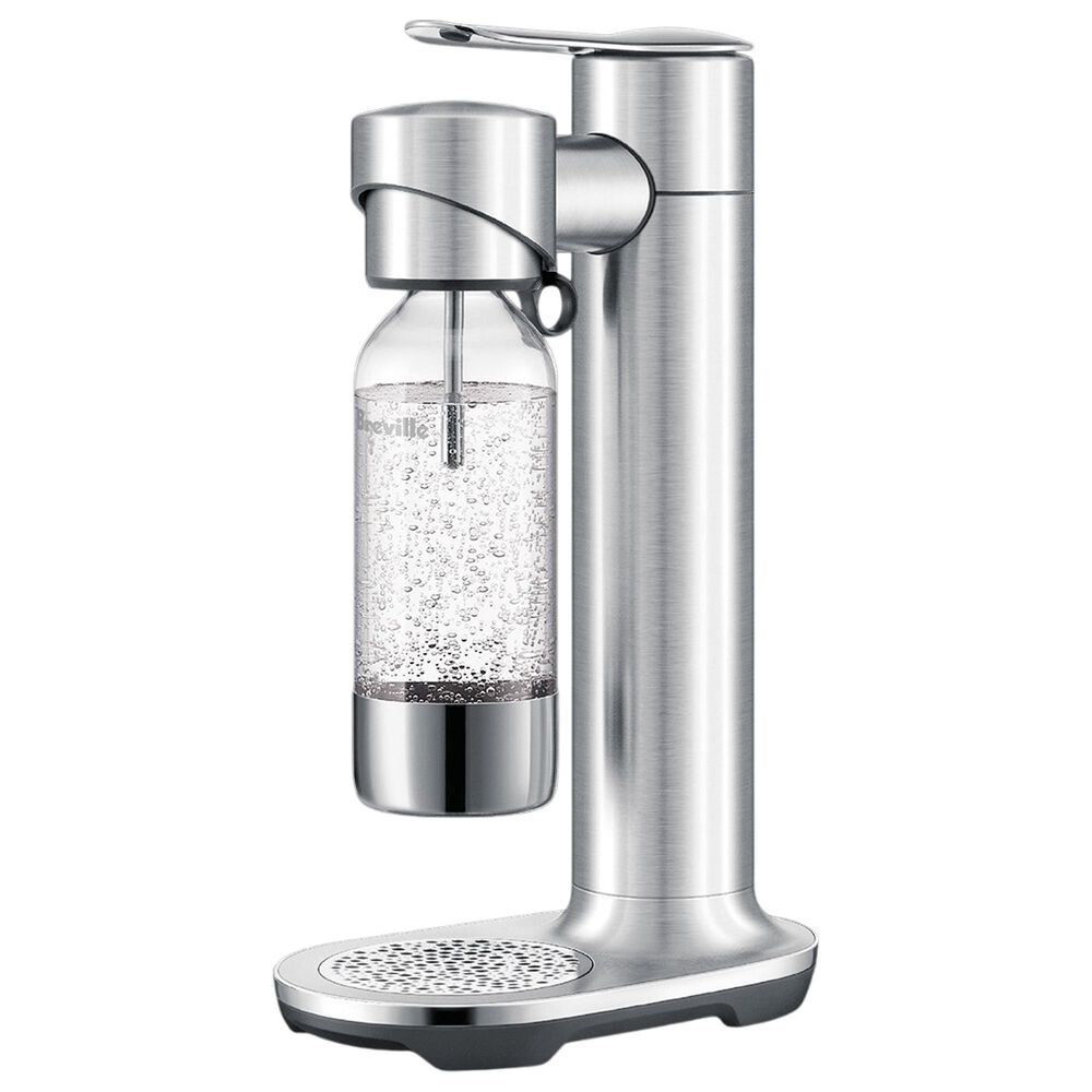 Keystone InFizz Aqua 1-Liter Sparkling Water Carbonation Machine in Brushed Stainless Steel, , large