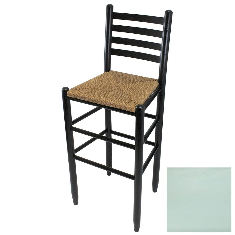 Lakeside Asheville Ladderback Barstool in Coastal Blue, , large